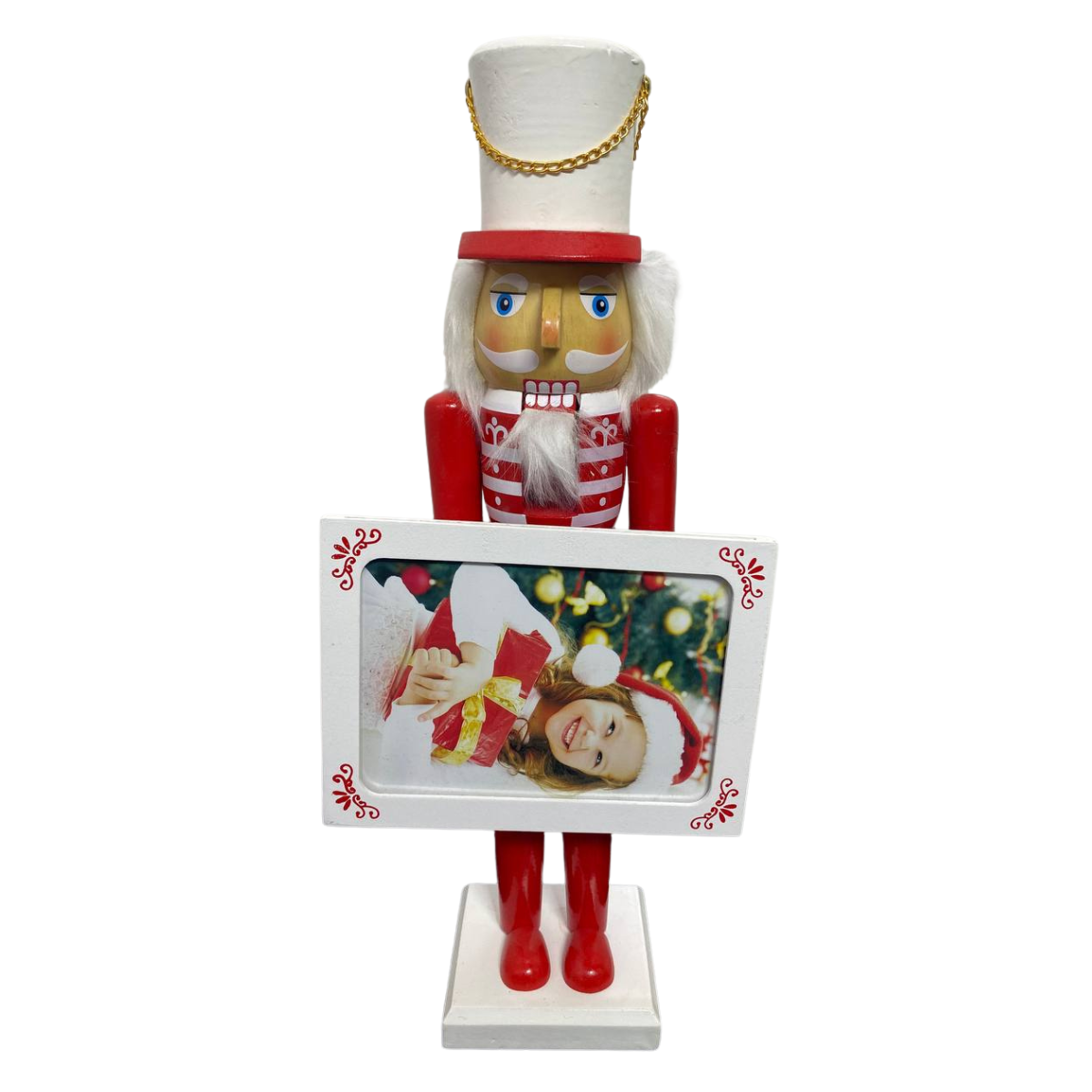 Cascanueces Soldado Navidad Con Porta Retrato Decoración Navidad 2025-4