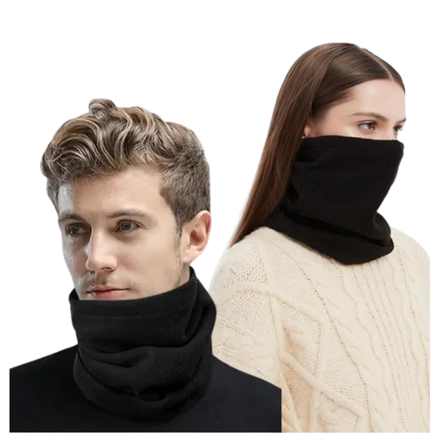 Pack 3 Cuello Polar Suave Calentadores Cómodo Unisex-1