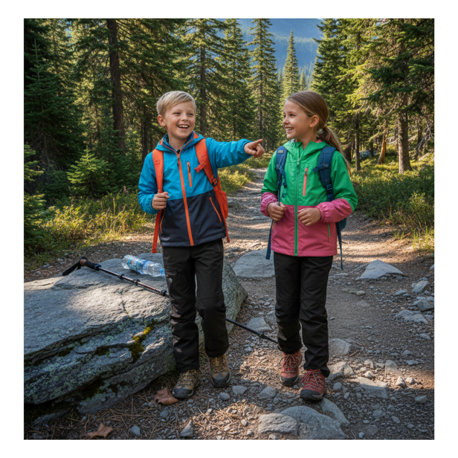 Pantalon Softshell Cintura Mixta Para Niños Con Micropolar Senderismo-5