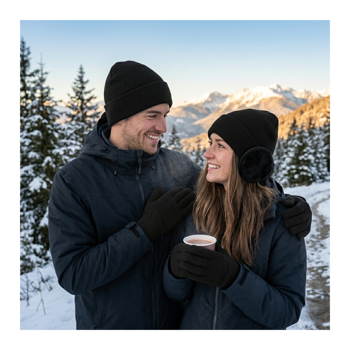 Set Térmico Unisex Gorro, Guantes de Lana y Orejera de Polar-4