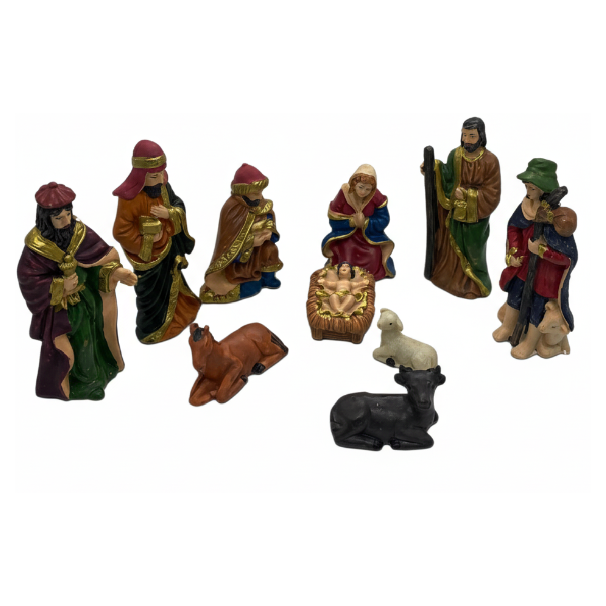 Pesebre Navideño (10) Figuras Navidad Hogar Decoración Nacimiento Navidad 2025-2