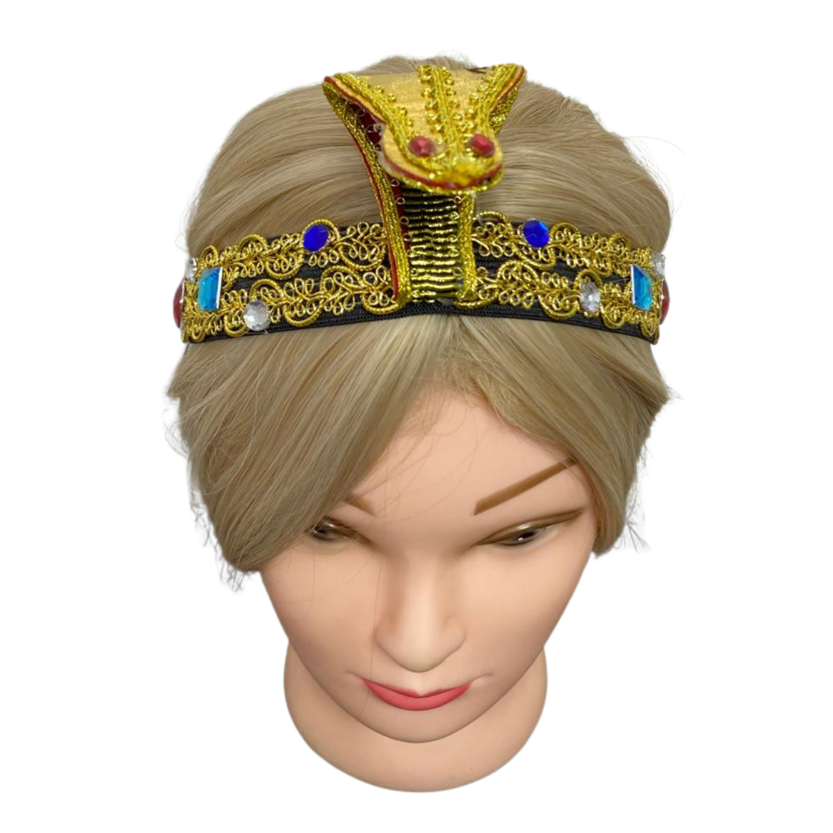 2 Tocados Cleopatra Reina Egipcia Cintillo Halloween 2025-0