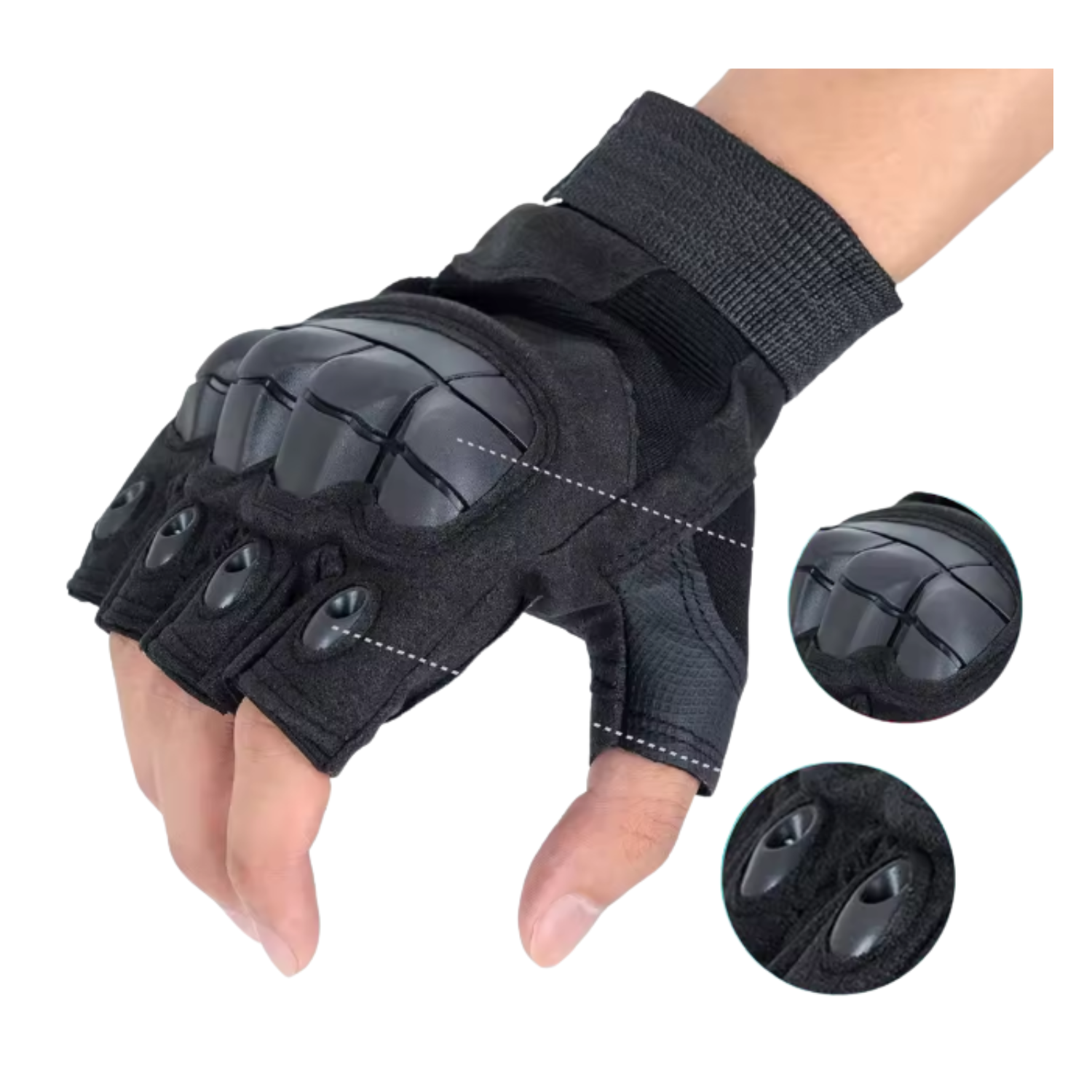 Guante Corto Táctico Militar Moto Bicicleta Airsoft -3