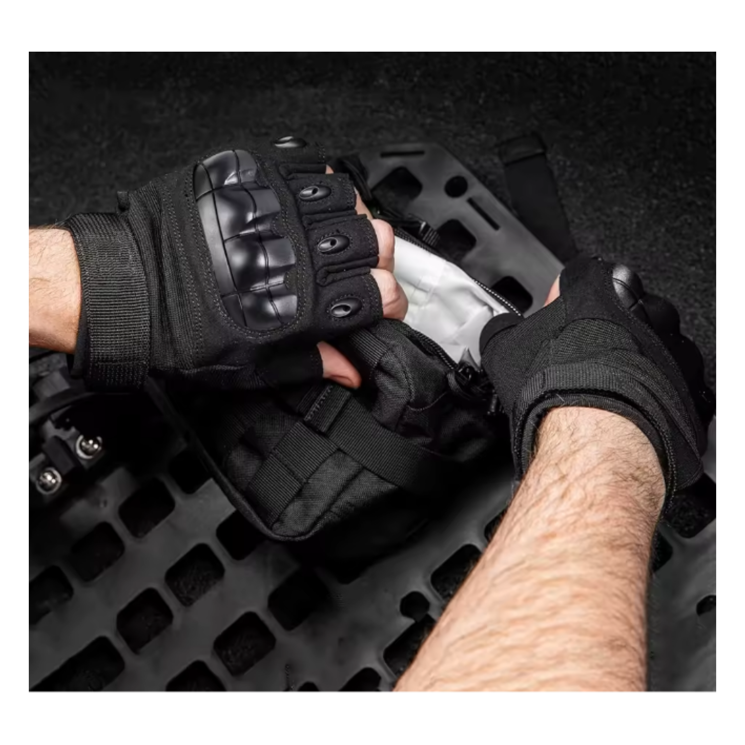 Guante Corto Táctico Militar Moto Bicicleta Airsoft -4