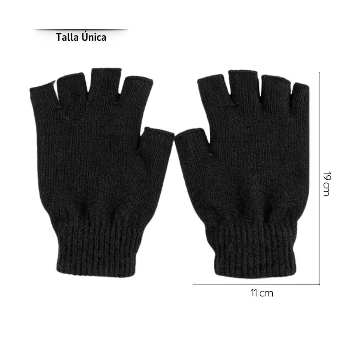 Guantes de Lana sin Dedos Guantes de Invierno Térmicos y Transpirables-3