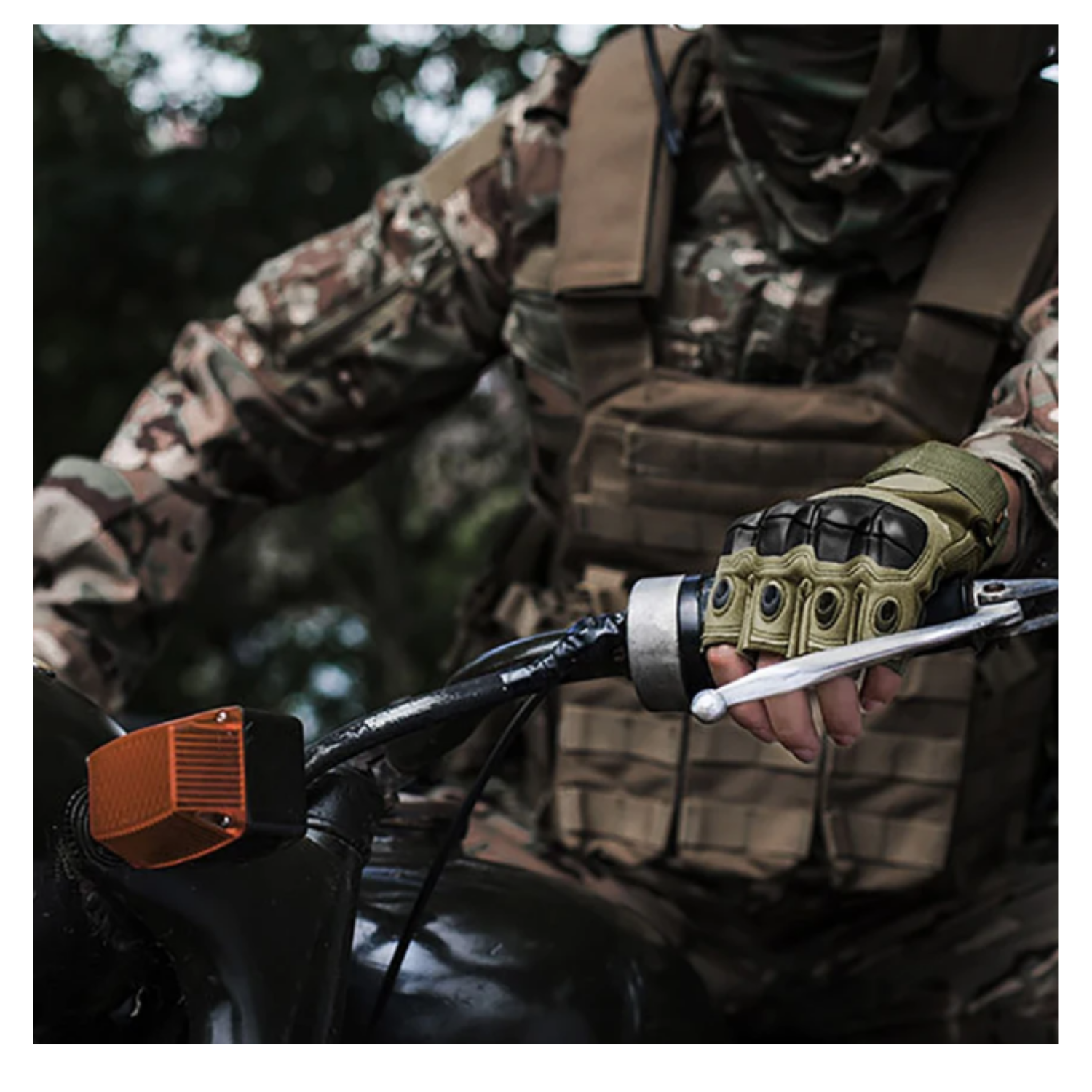 Guante Corto Táctico Militar Moto Bicicleta Airsoft-5