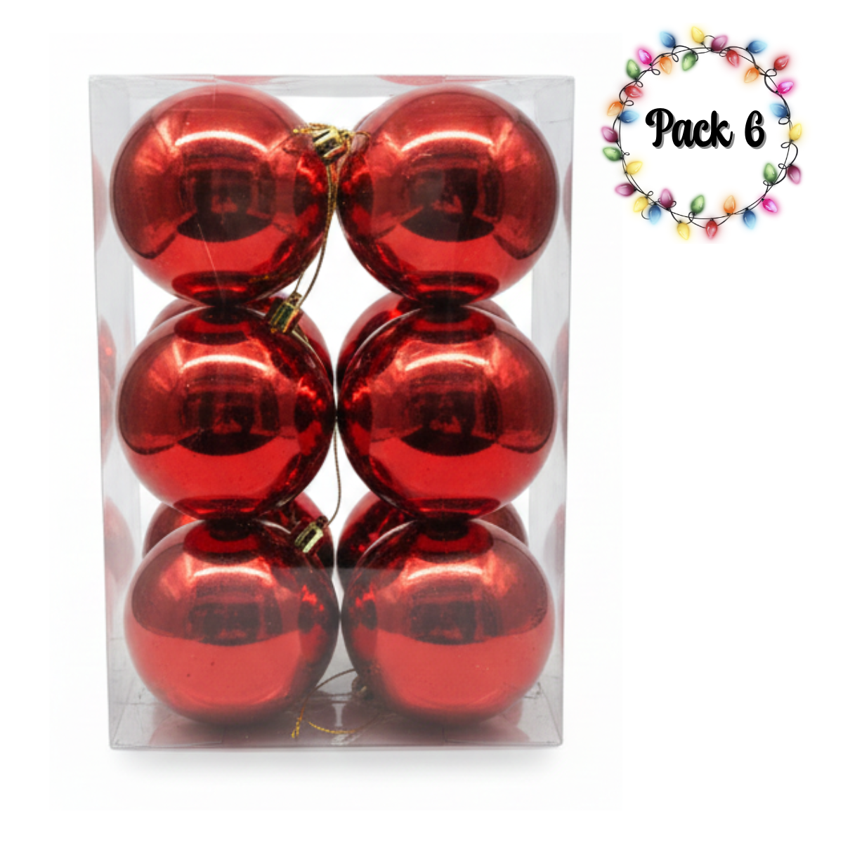 Pack 6 Esferas Navidad 12cm Decoración Colgantes-0