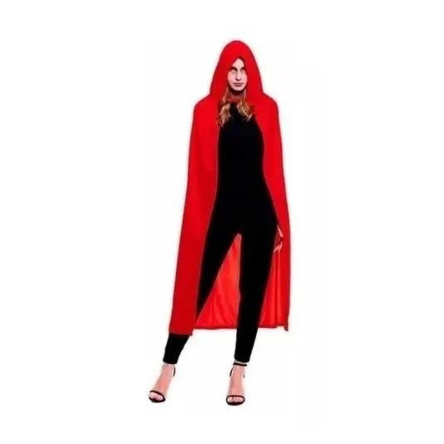 Capa Con Capucha Halloween 140 cm Unisex Disfraz Adulto-0
