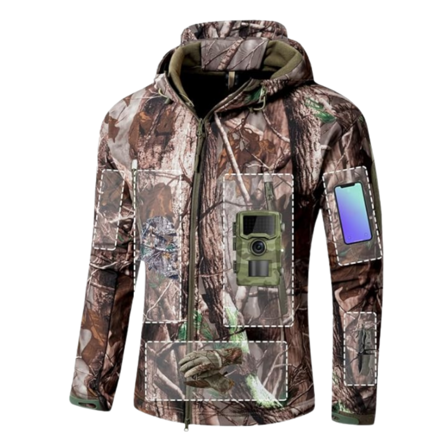 Chaqueta Softshell Tactica Militar Capucha - Impermeable-1