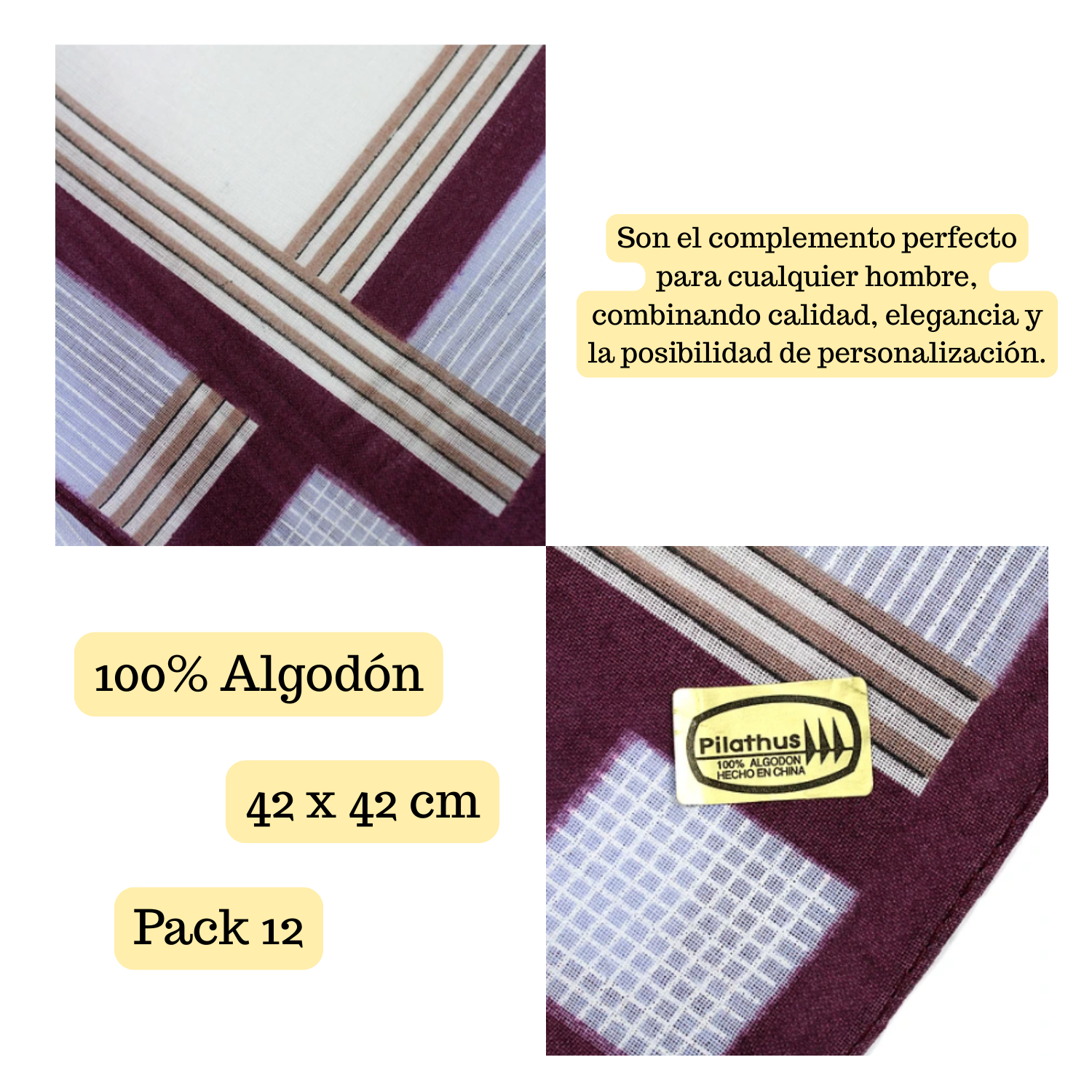 Pack 12 Pañuelos Algodón Surtido-4