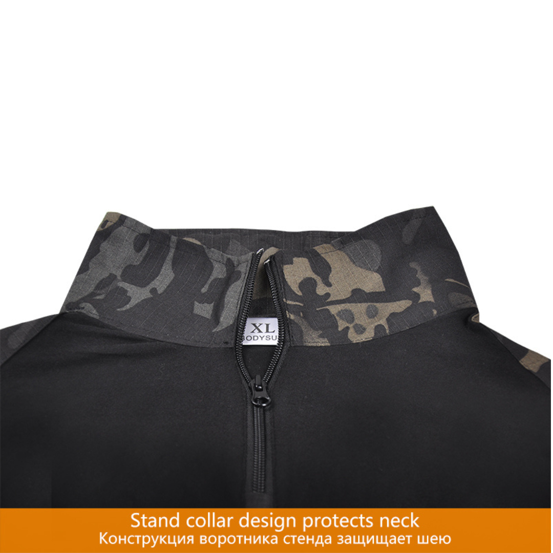 Conjunto Completo Militar Tactico Polera + Pantalon + Rodilleras XL-3