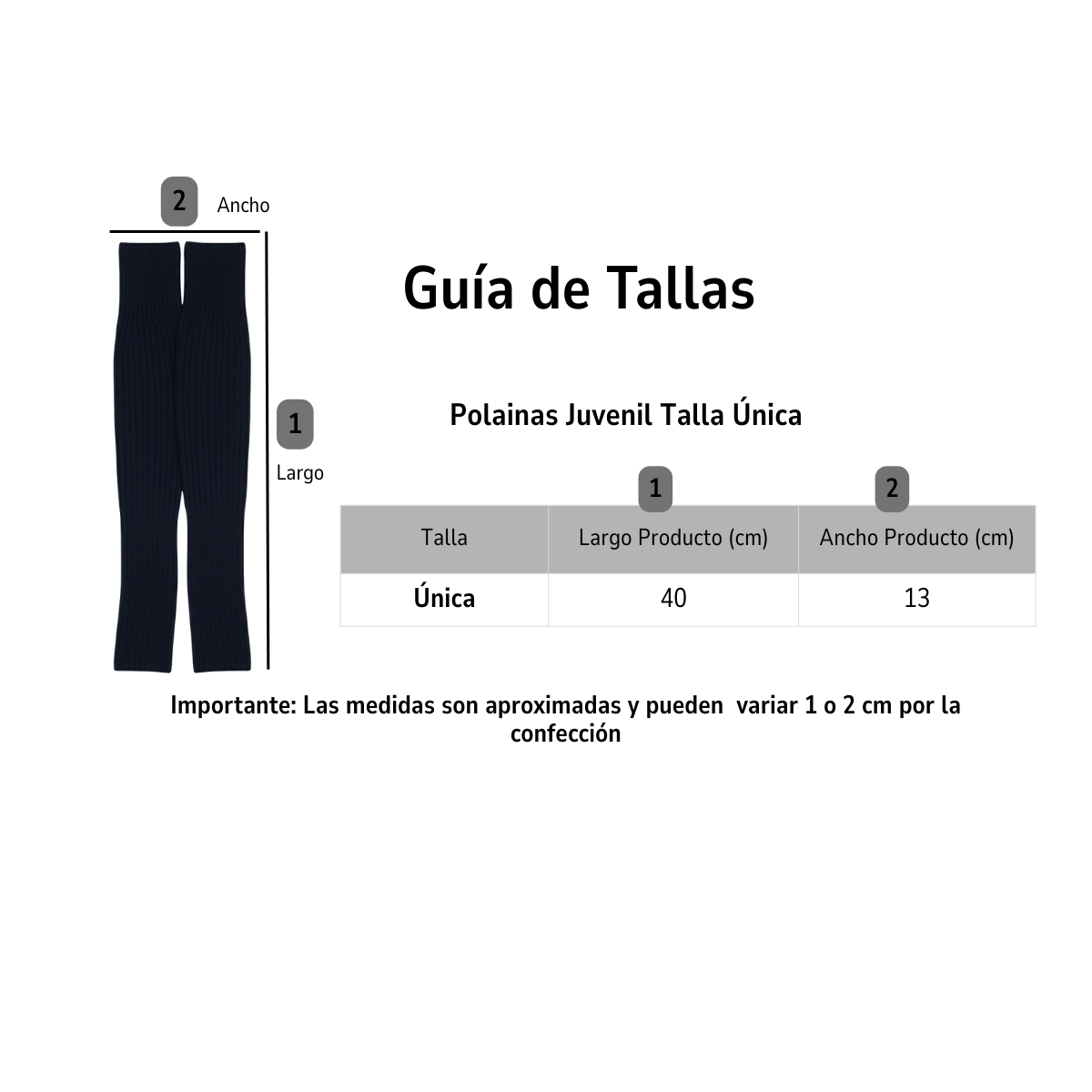 Pack 3 Polainas Calentadores Juvenil Escolar y Uso Diario 100% Lana-3