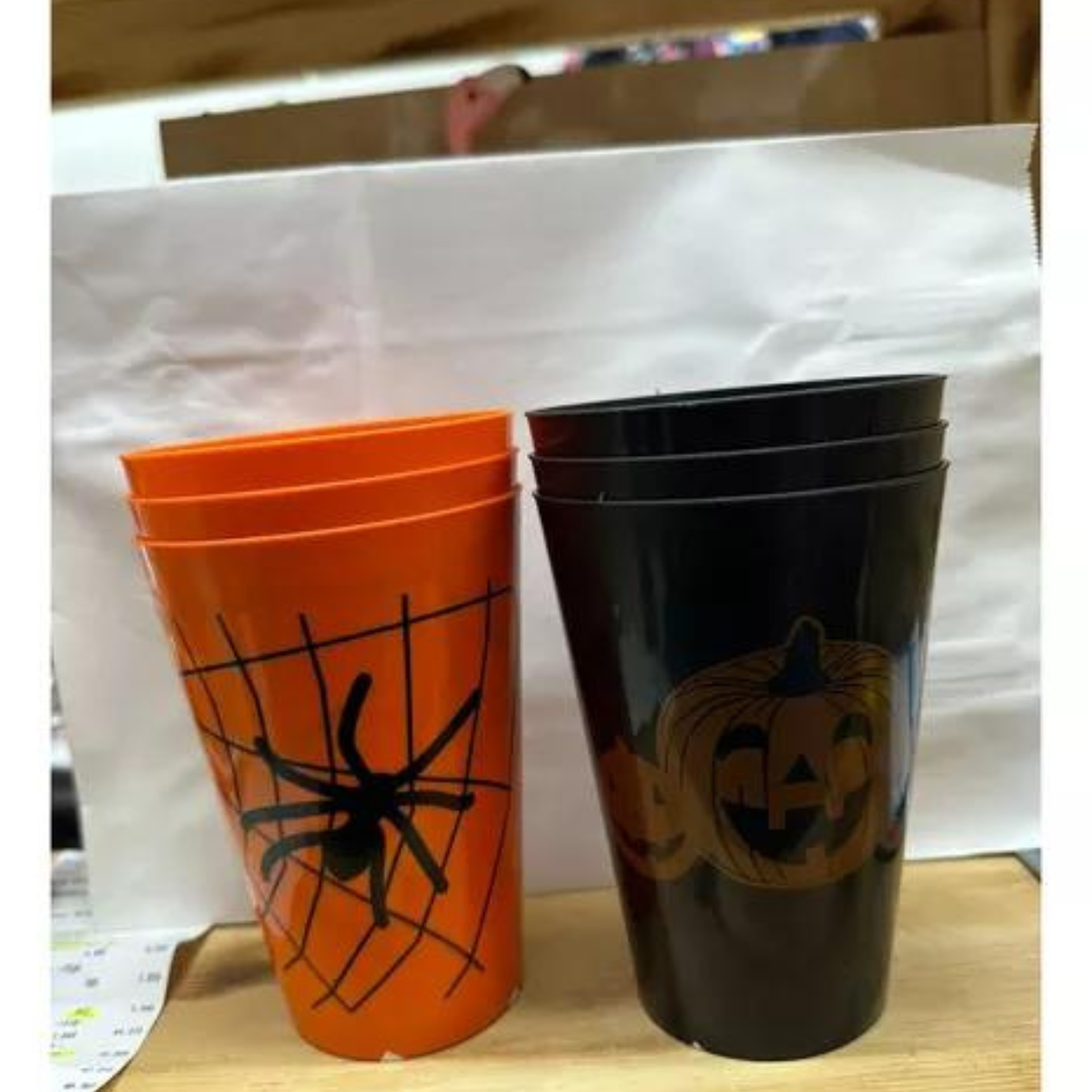 Pack 6 Vasos Plástico Halloween Vasos Halloween Calabaza-1