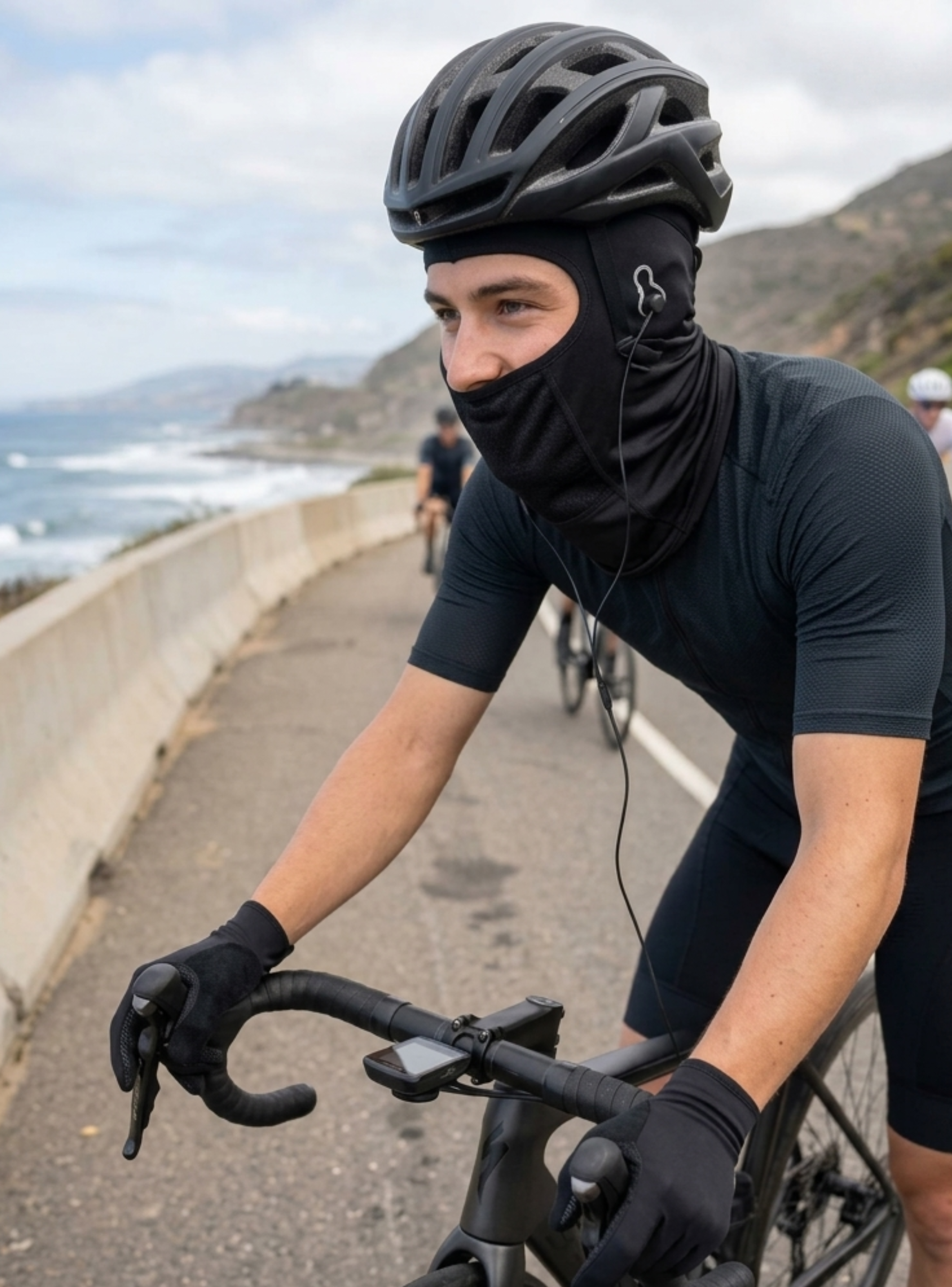 Set Antiviento Moto Balaclava Con Orificio Auricular y Guantes-0