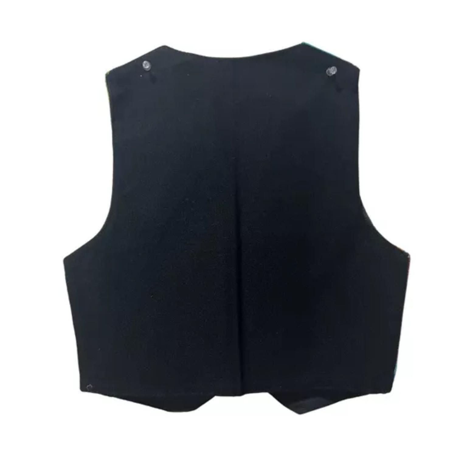Chaleco Bolero Negro Para Niños Nortino Huaso-2
