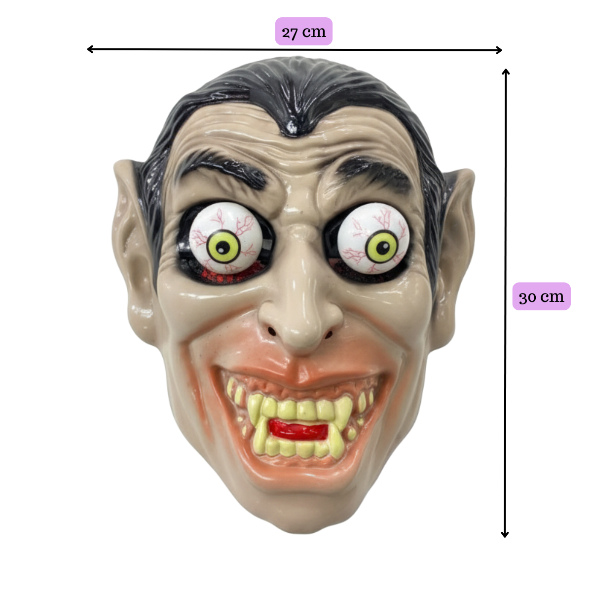 Mascara Drácula + Capa Disfraz Para Halloween 2025-3