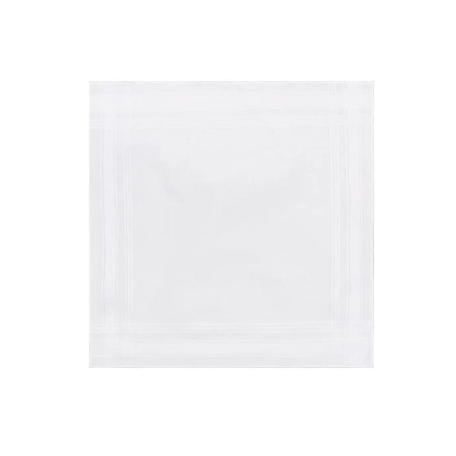 Pañuelos Blancos 100% Cuadrados 12 Pack Algodón Cueca Chile-3
