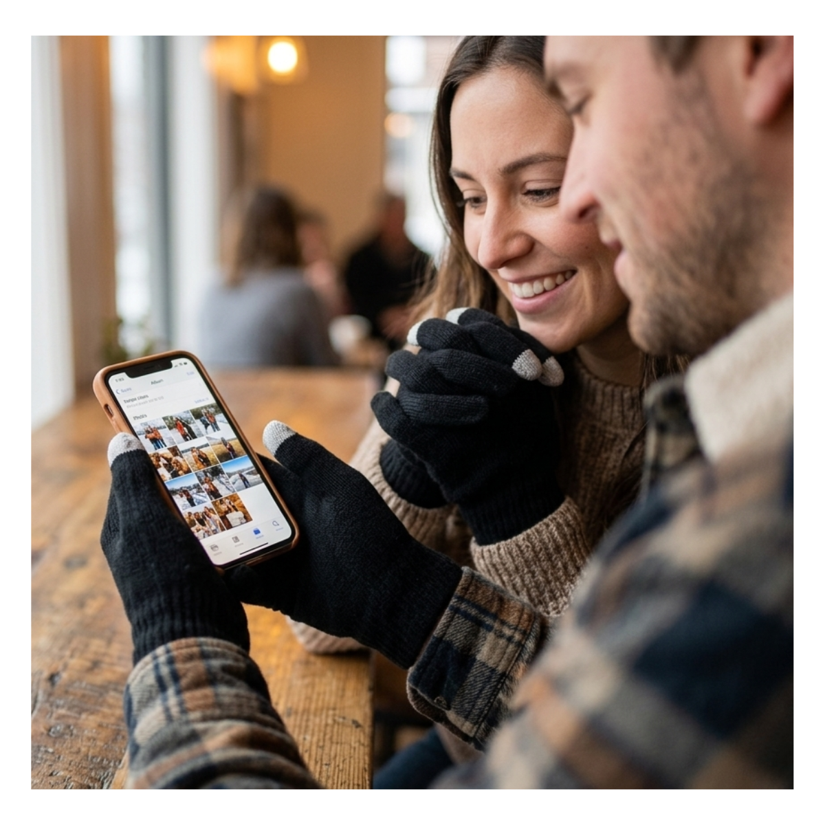 Pack 12 Guantes De Lana Térmicos Con Punta Touch Táctil Dedos-0