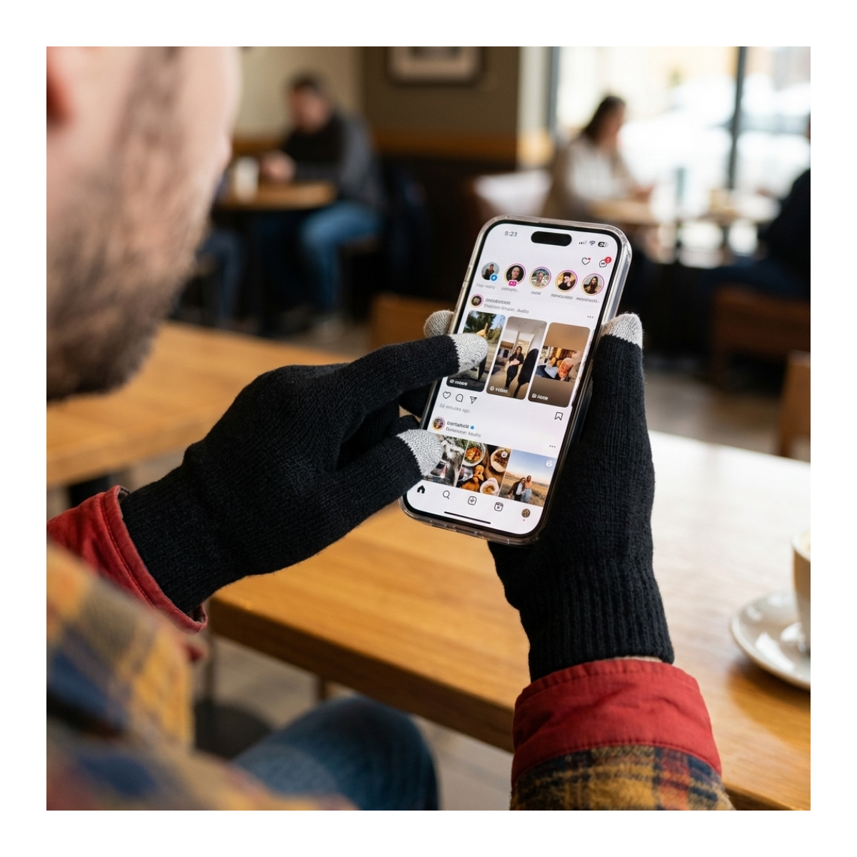 Pack 12 Guantes De Lana Térmicos Con Punta Touch Táctil Dedos-7