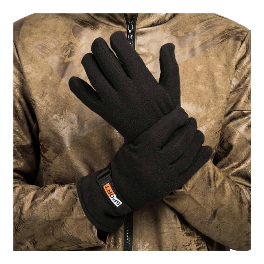 Guantes Forro Polar Ajustable Sport World Blue Estilo Polar-3