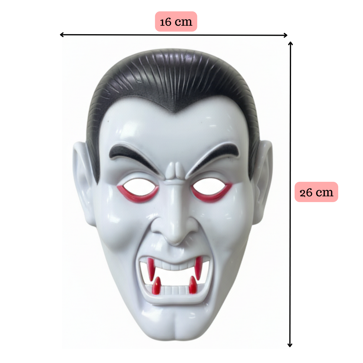 Máscara + Disfraz Vampiro Adulto Talla Única Halloween 2025-3