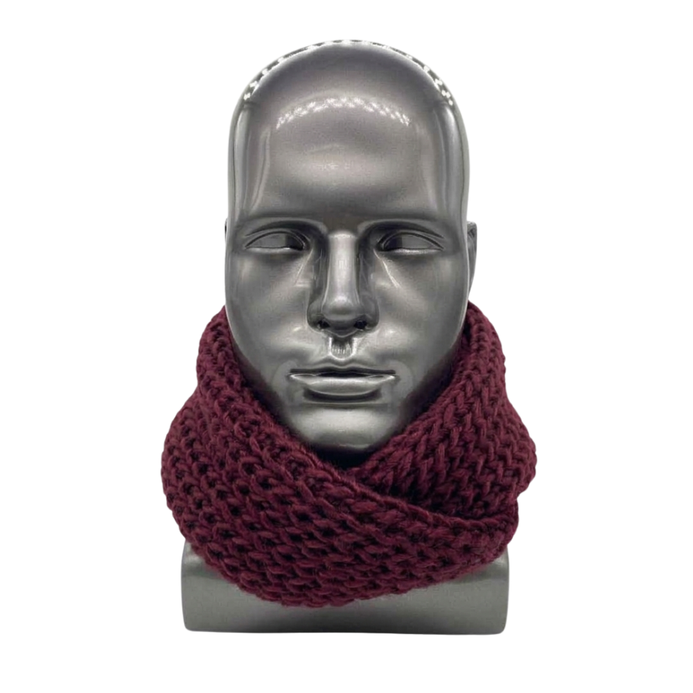 Bufanda Cuello Estilo Punto Inglés Lana Invierno Abrigado-0