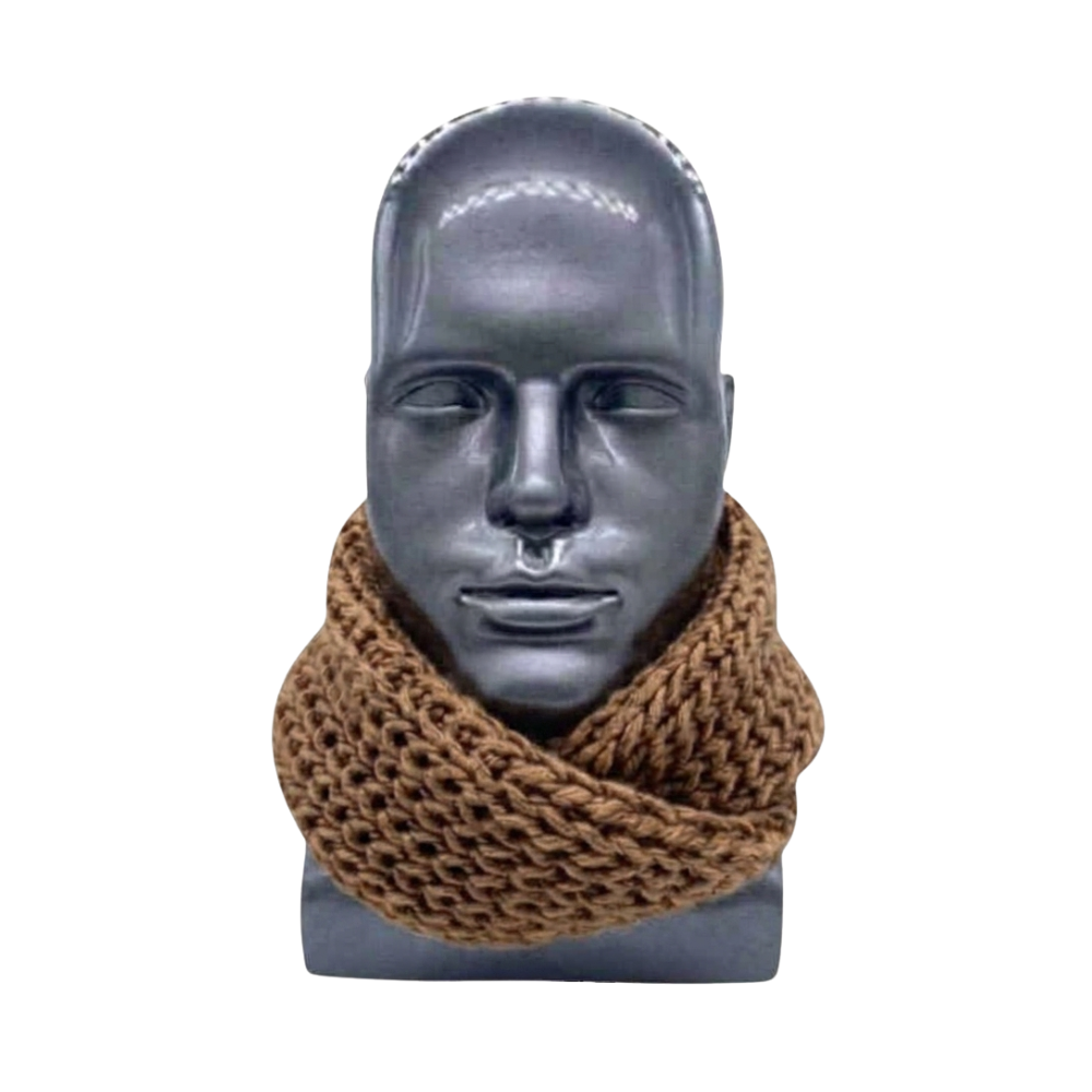 Bufanda Cuello Estilo Punto Inglés Lana Invierno Abrigado-0
