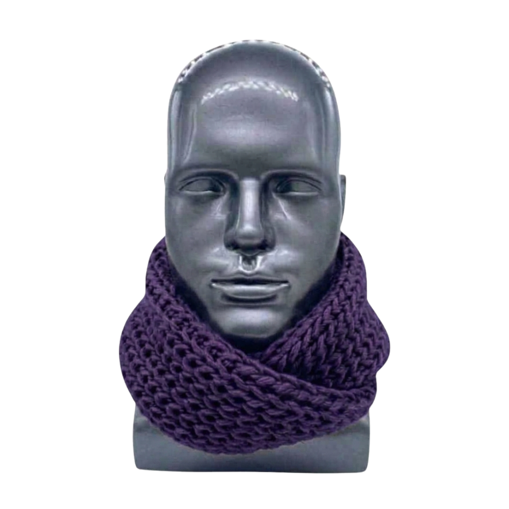 Bufanda Cuello Estilo Punto Inglés Lana Invierno Abrigado-0