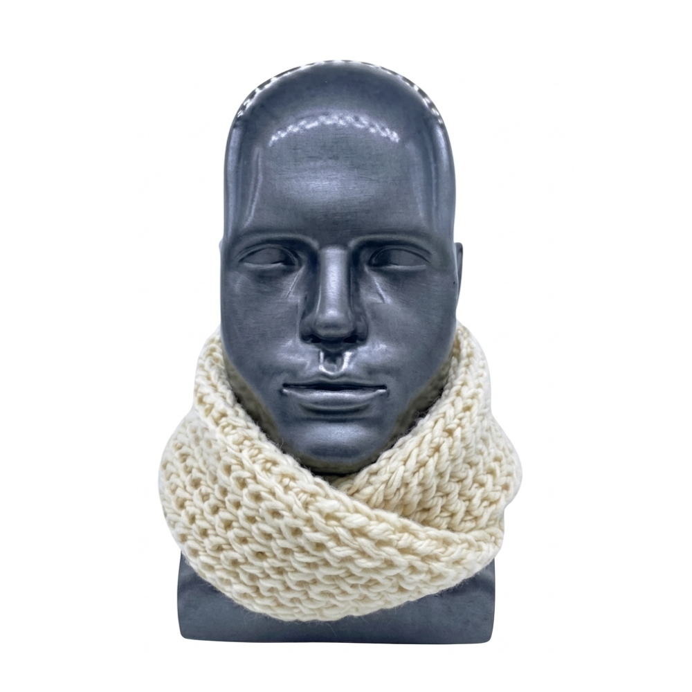Bufanda Cuello Estilo Punto Inglés Lana Invierno Abrigado-0