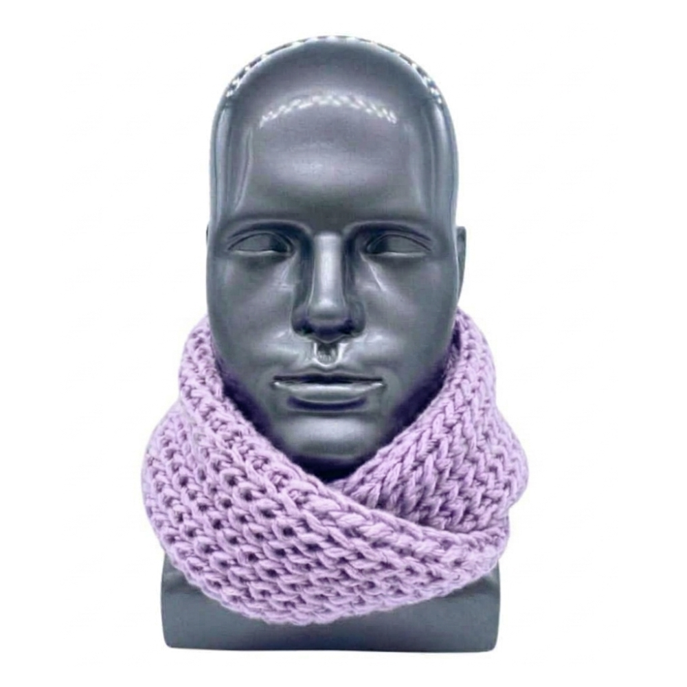 Bufanda Cuello Estilo Punto Inglés Lana Invierno Abrigado-0