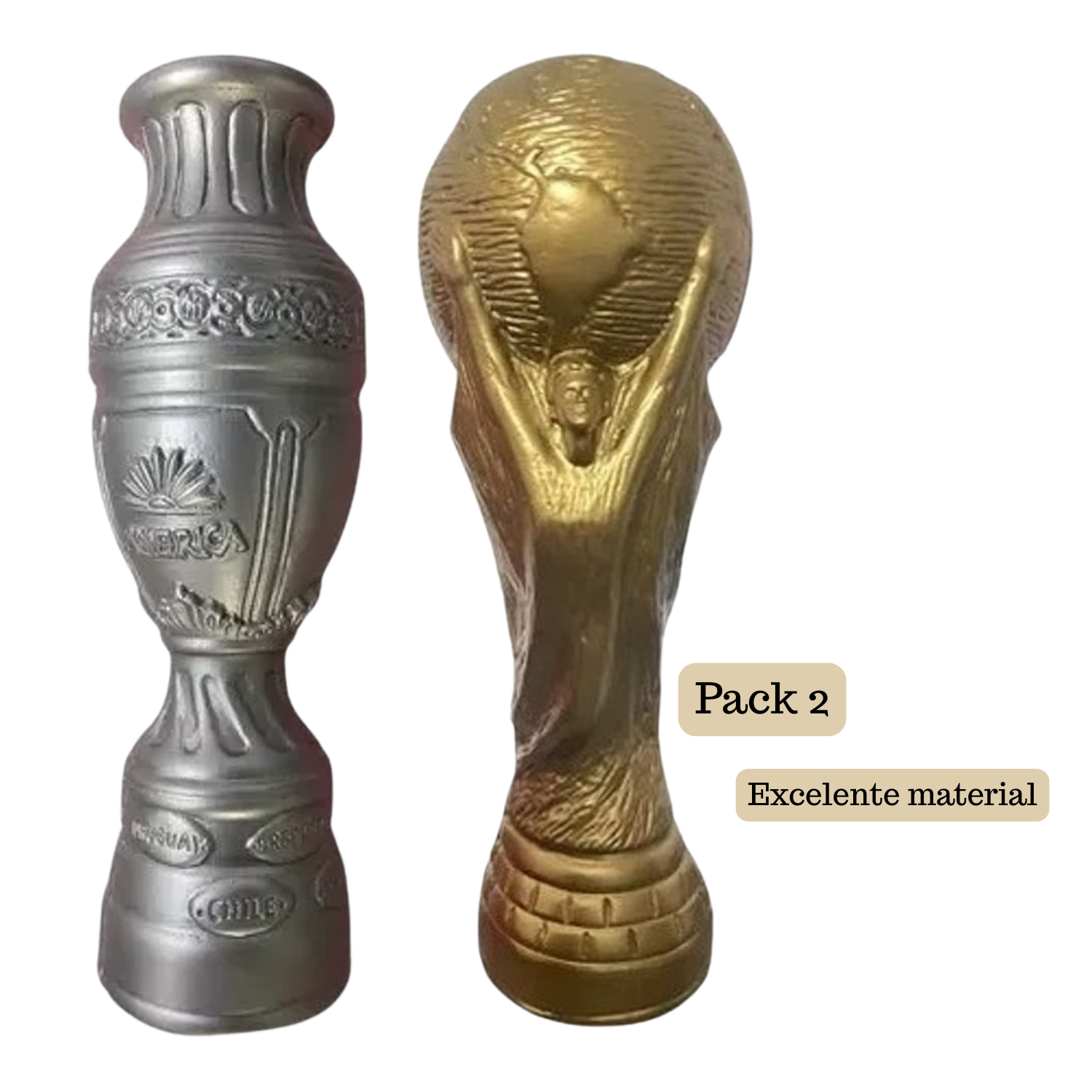 Pack 2 Alcancías Copas Mundial Y Copa America Campeón Chile-2