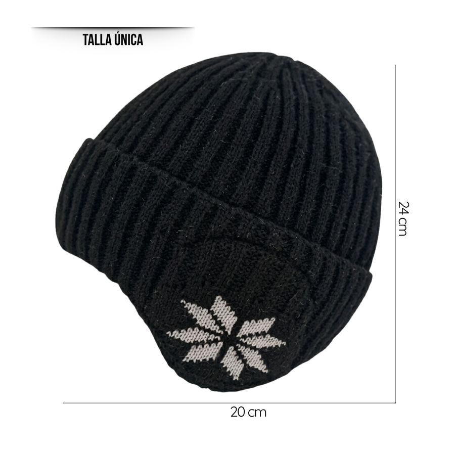 Gorro Beanie De Lana Adulto Con Cubre Orejas Unisex Surtidos-3