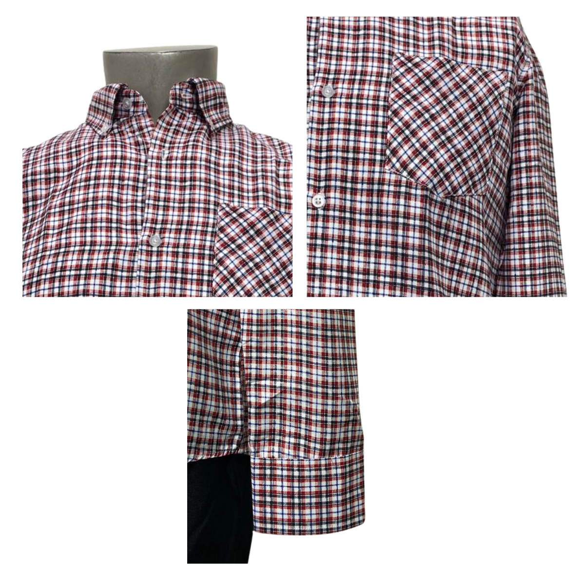 Camisa Cuadrille Traje Huaso Hombre Fiestas Patrias Rojo Blanco Negro-2