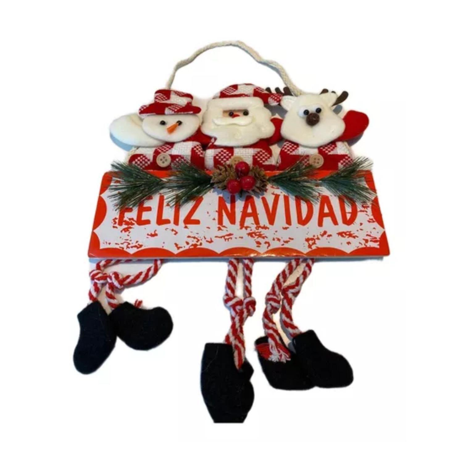 Adorno Colgante Navideño Para Puerta De Feliz Navidad-1