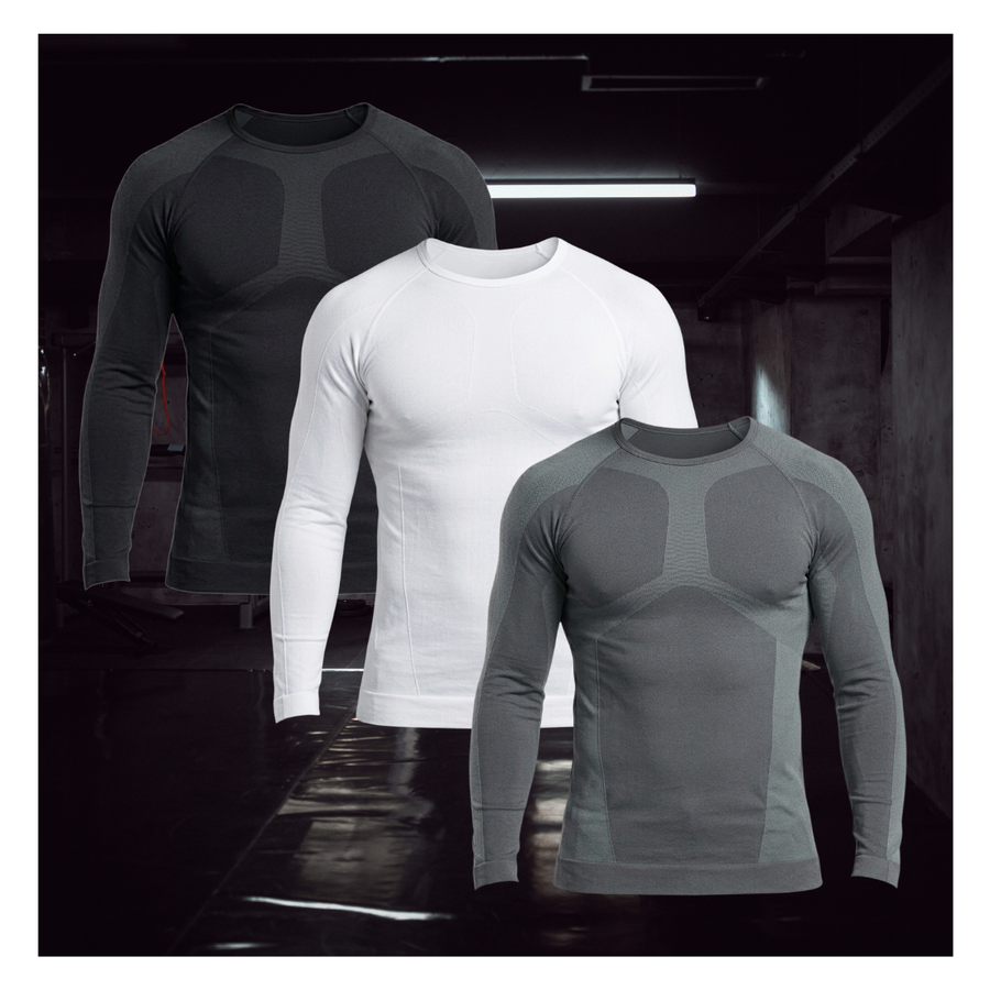 Pack 3 Poleras Primera Capa Compresión Sin Costuras Surtidas-7
