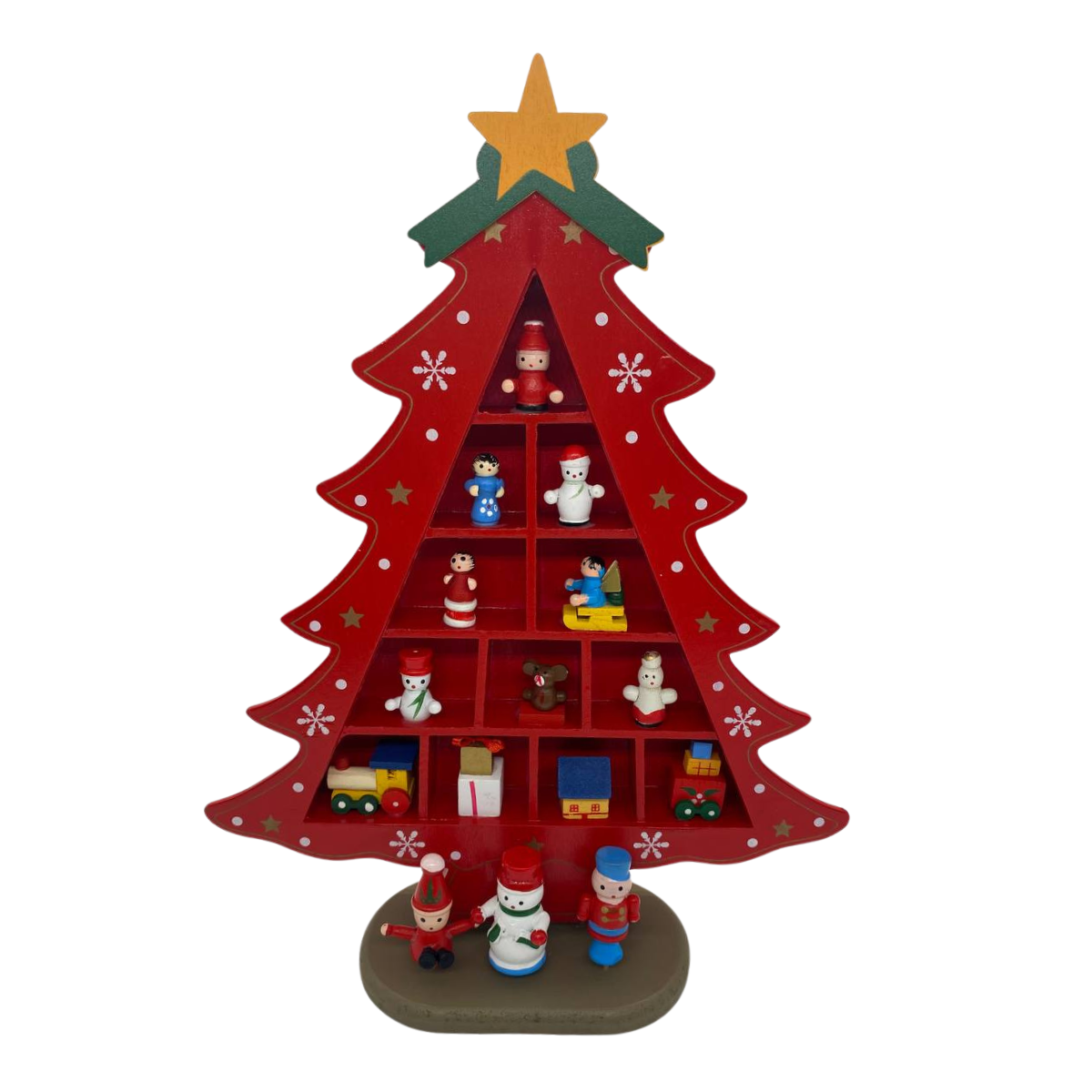 Árbol Navideño De Madera Escritorio Mini Arbolito De Navidad 2025-2