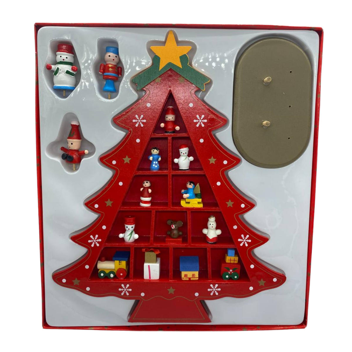 Árbol Navideño De Madera Escritorio Mini Arbolito De Navidad 2025-5