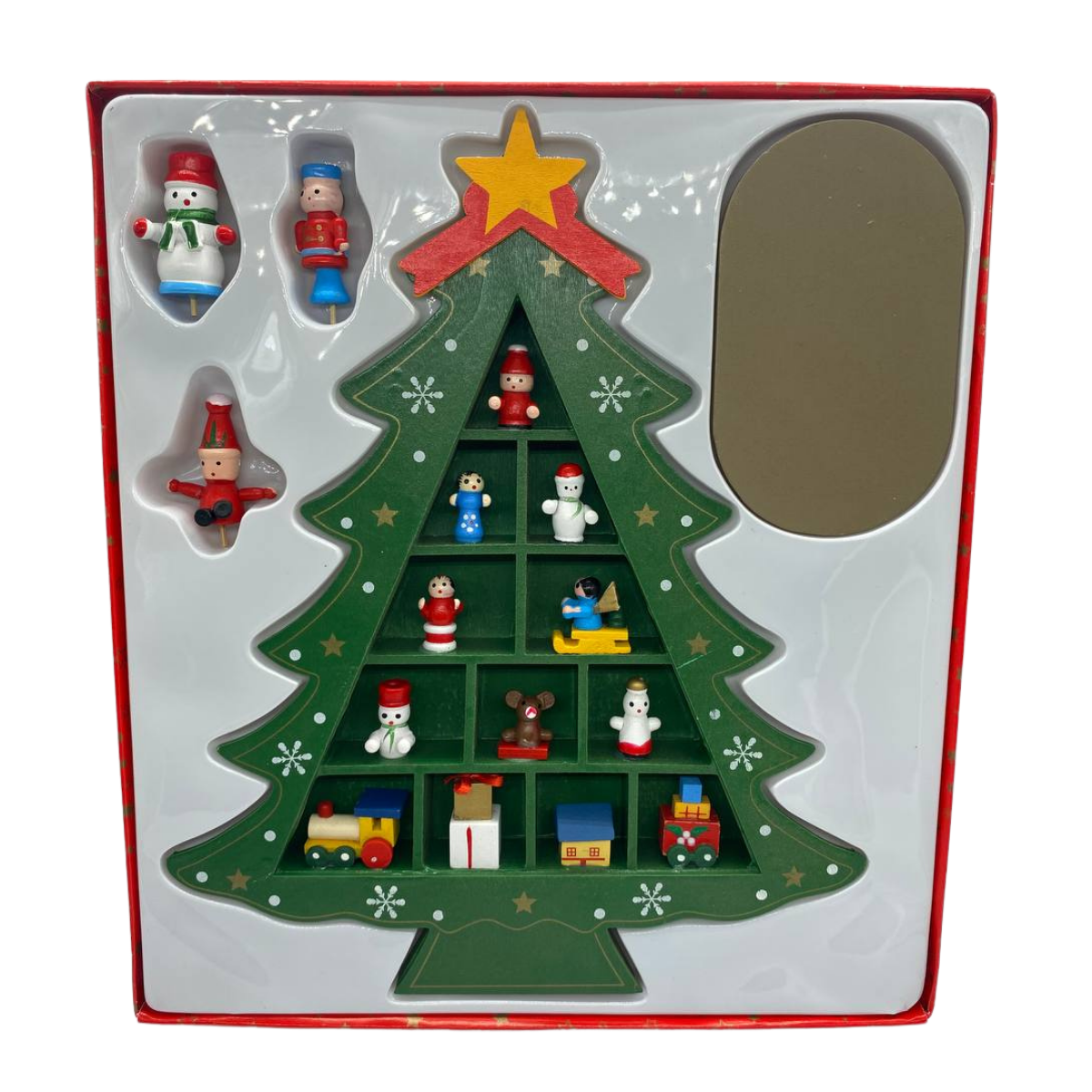 Árbol Navideño De Madera Escritorio Mini Arbolito De Navidad 2025-6