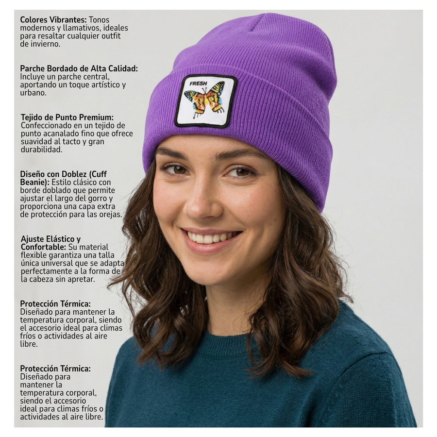 Pack De 3 Gorros Beanies Lana Animales Colores Y Diseños-5