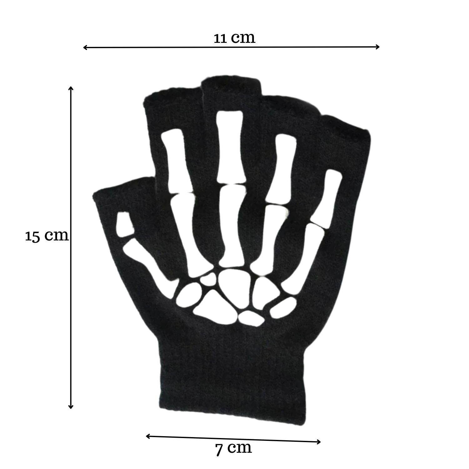 Guantes Manga Calavera Hombre Mujer Sin Dedos Bicicleta Moto-2