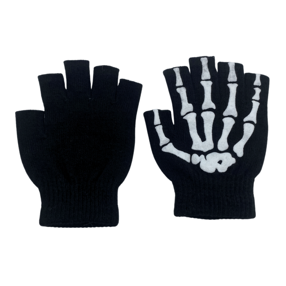 Guantes Sin Dedos Tácticos Calavera - Bicicleta Moto Gym Unisex-3