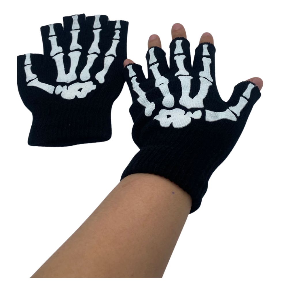 Guantes Sin Dedos Tácticos Calavera - Bicicleta Moto Gym Unisex-5
