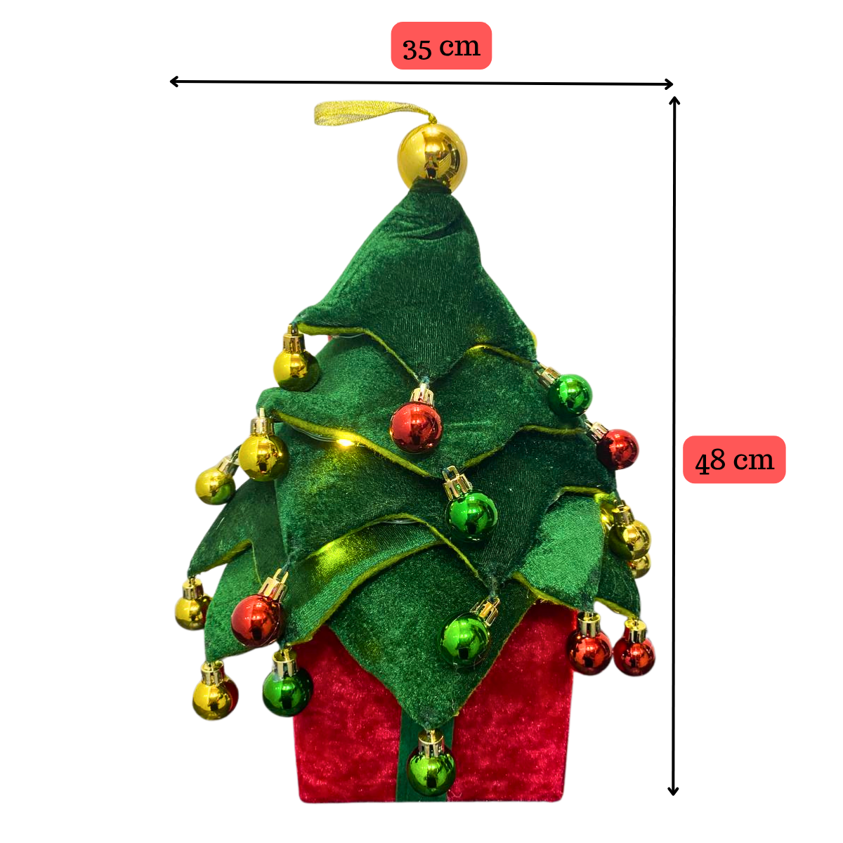 Mini Árbol De Navidad Pino Pequeño Con Base De Madera Navidad 2025-3