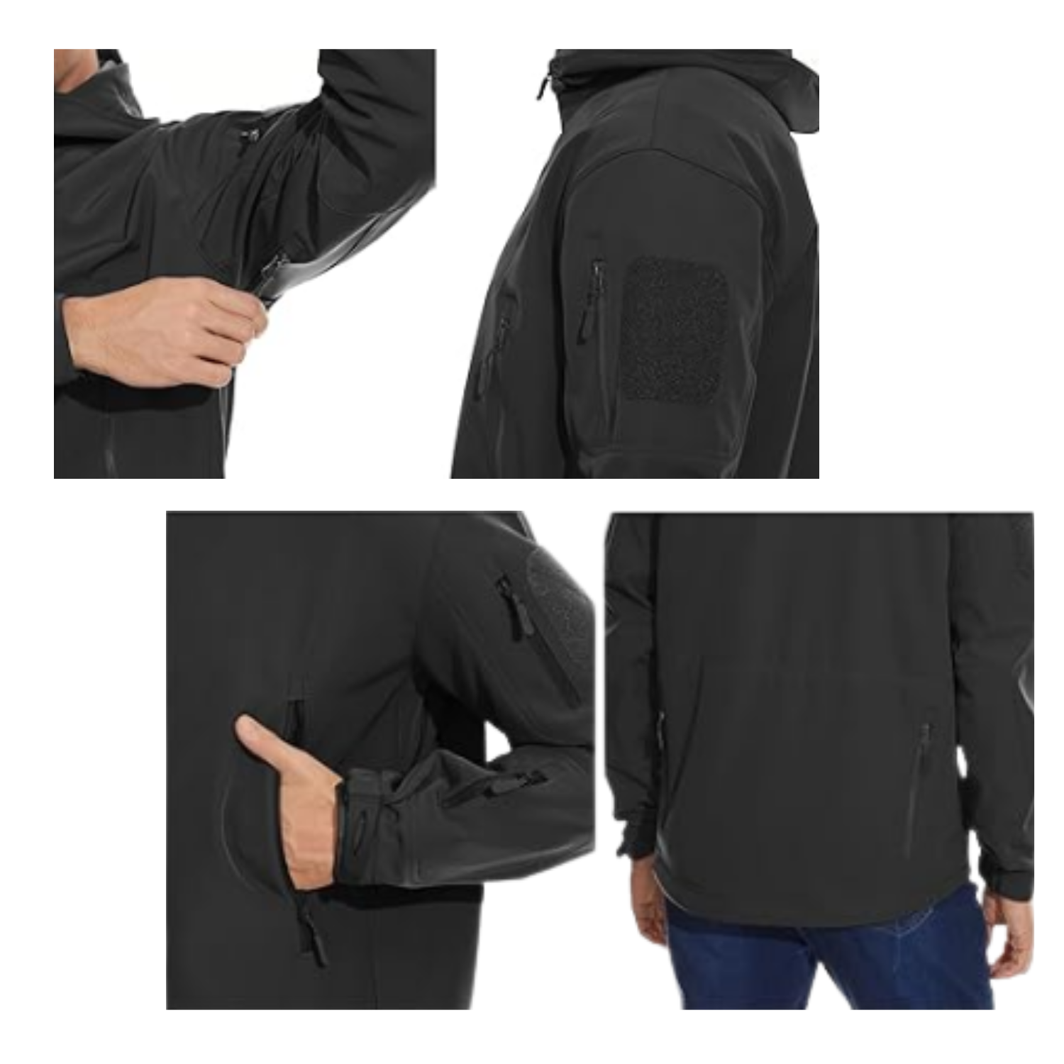 Chaqueta Softshell Tactica Militar Con Capucha Impermeable-2
