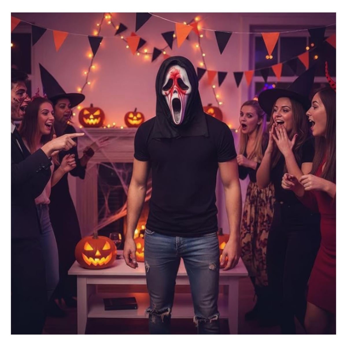 Mascara Corazon Con Sangre Diseño Screams Halloween 2025-3