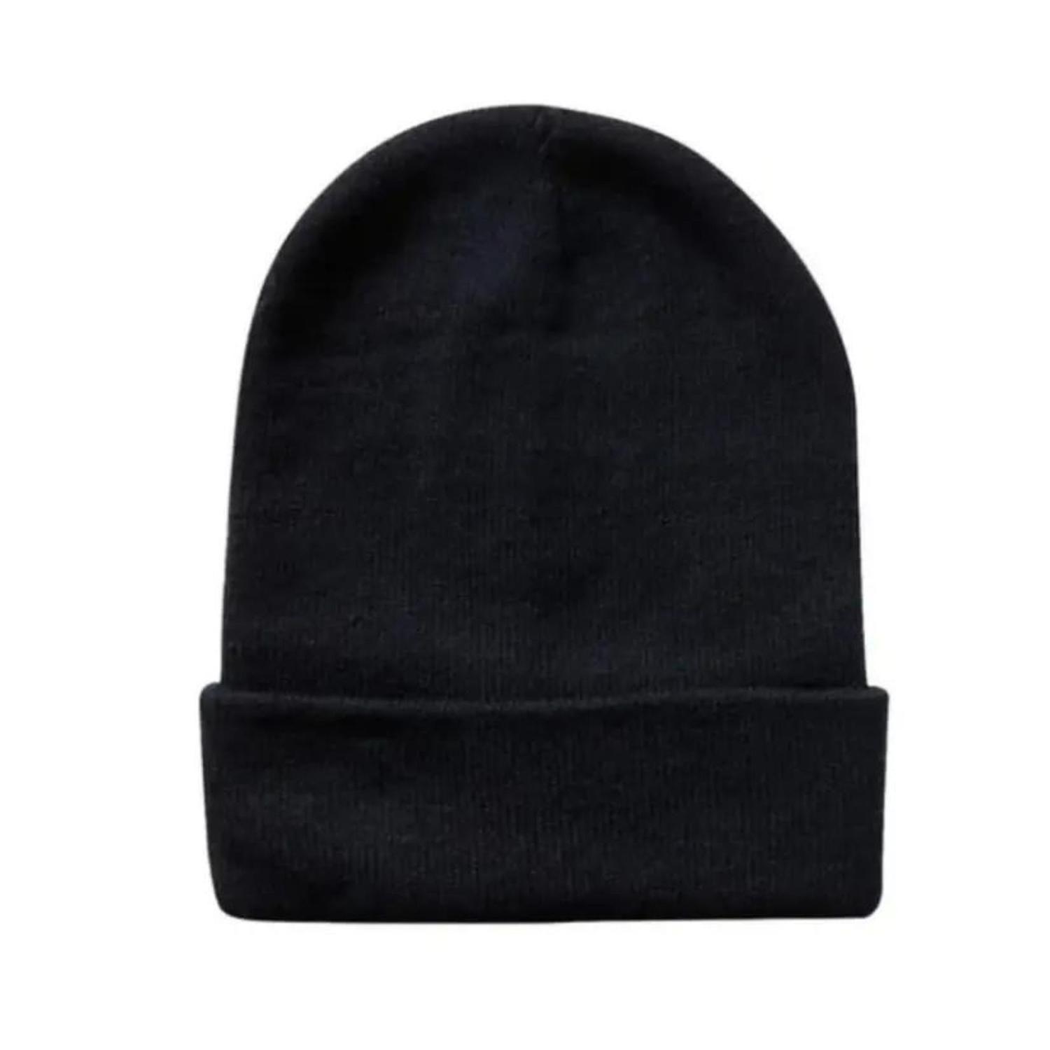 Gorro Beanie De Lana Adulto Con Doblez Forro Polar-2