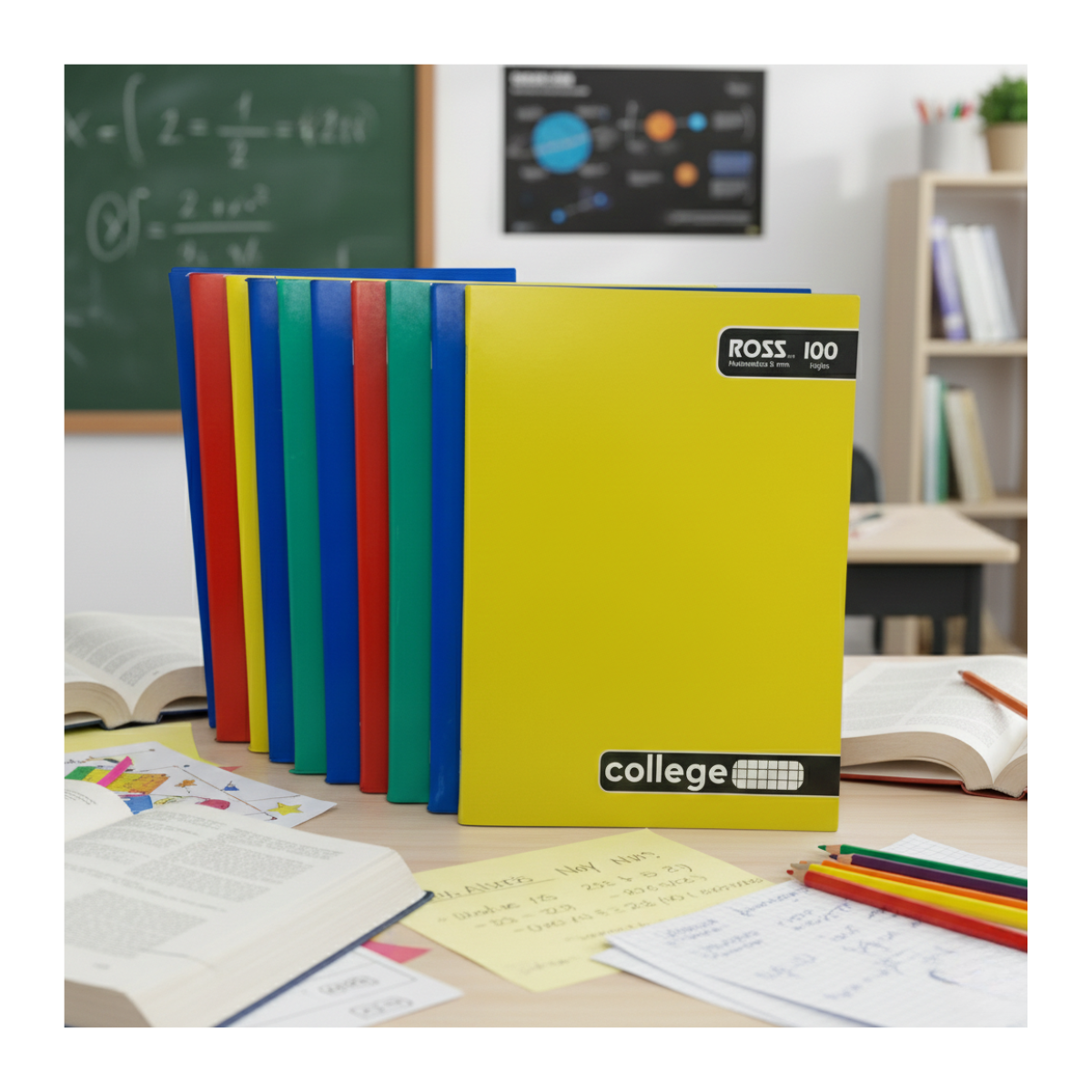 Pack 10 Cuadernos Ross Collage 5mm 100 Hojas 24.5x18 Cm-5