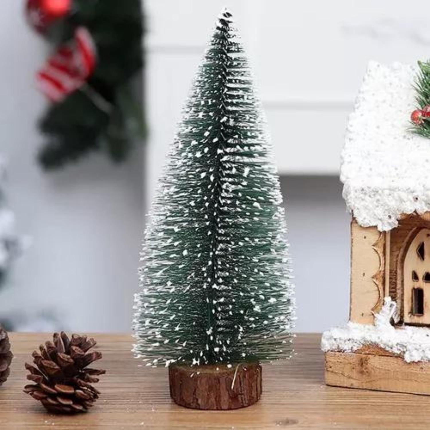 Pack (02) Mini Árbol De Navidad Cedro De Escritorio Small-4