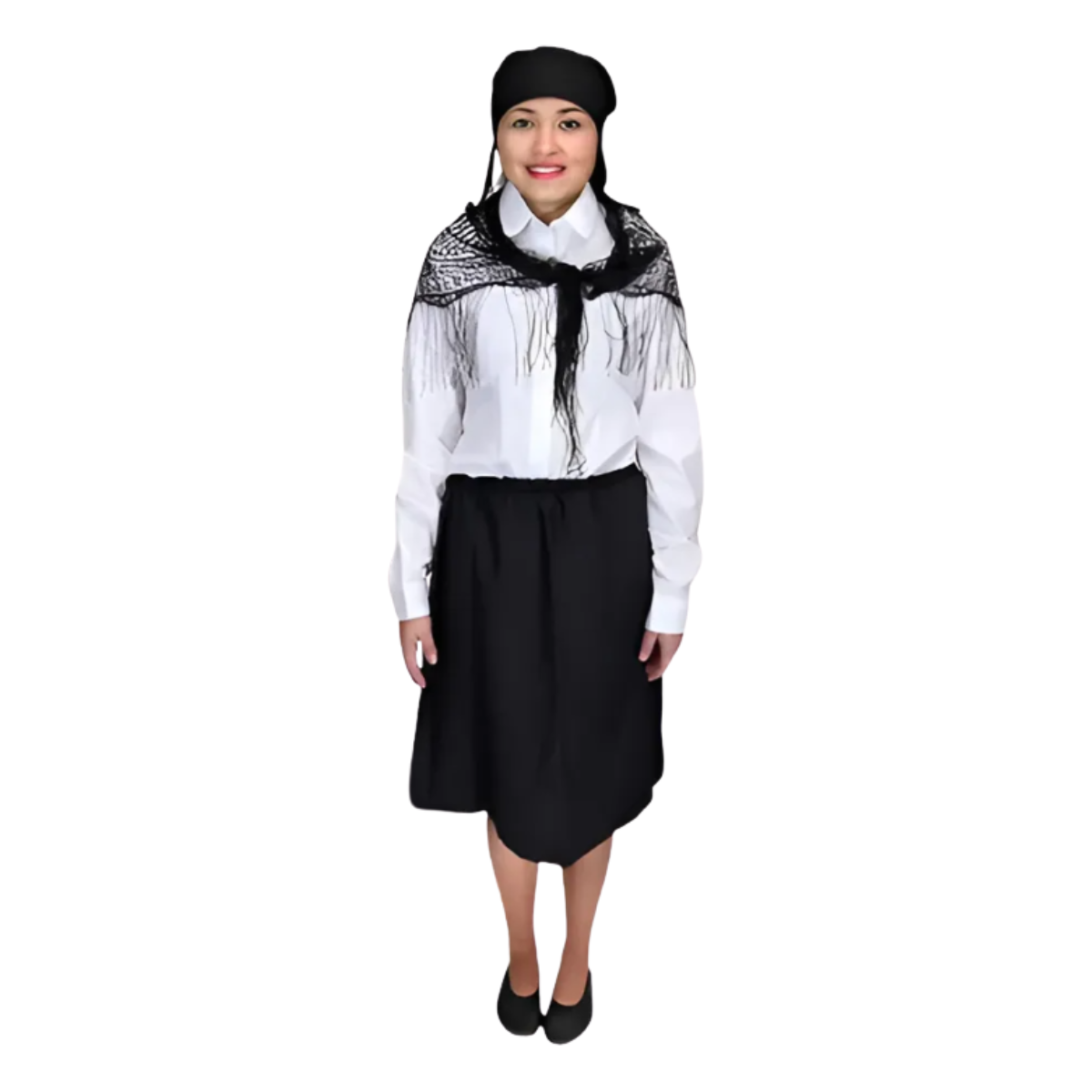 Traje Tipico Chilote Fiestas Patrias Blusa Y Accesorios-2