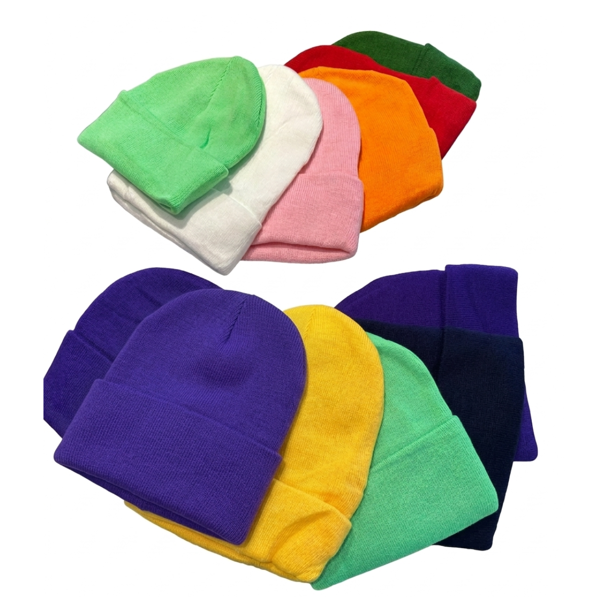 Pack 12 Gorros Beanie Adultos Lana Térmicos Colores Surtidos-3